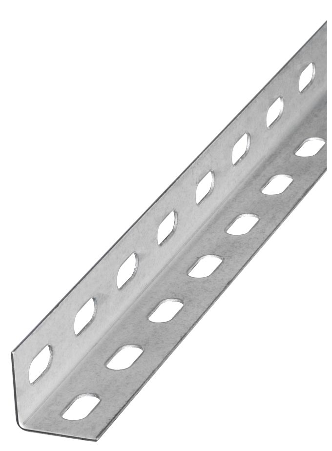 Angled rod, perforated, 3.000x35x35x2.0 mm