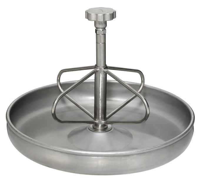 Plate circular, Inox, 2 ltr.